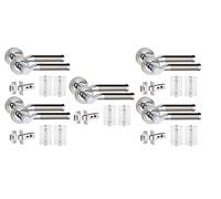 Golden Grace Titan Door Handles Lever, Dual Nickel/Chrome, 5 Pairs