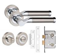 Golden Grace Titan Duo Finish Satin Nickel Polished Chrome Bathroom Set