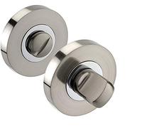 Golden Grace Toilet Door Thumb Twist Turn & Release Set, Duo Chrome