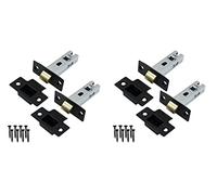 Golden Grace Tubular Mortice 64mm Door Latch Matt Black Finish - Pack of 4