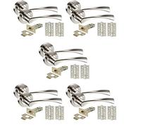 Golden Grace Twist Astrid Door Handles Latch Pack, Duo Chrome Finish
