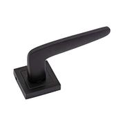 Golden Grace Venus Door Handles on Square Rose, Matt Black, 1 Pair
