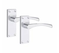 Golden Grace Victorian Astrid Door Latch Handles, Polished Chrome, 1 Pair