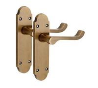 Golden Grace Victorian Epsom Door Handle Antique Brass Pair, 168x40mm