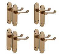 Golden Grace Victorian Epsom Scroll Interior Door Handles, 4 Pairs Antique