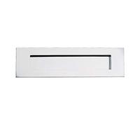 Golden Grace Victorian Postal Letter Plate, Polished Chrome 12" x 4'' | Includes 2 fixing bolts for secure mounting; features a 268mm bolt spacing and compact 232mm x 59mm internal aperture.