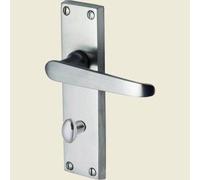 Golden Grace Victorian Scroll Bathroom Handles, Satin Chrome 150x40mm