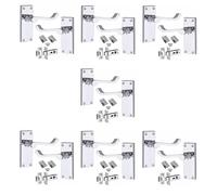 Golden Grace Victorian Scroll Door Handles Latch in Polished Chrome Finish with Hinges & Latches Pack, 7 Sets - 120mm x 40mm Backplate