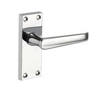 Golden Grace Victorian Straight Latch Handles, Polished Chrome, 1 Pair