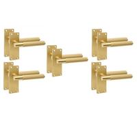 Golden Grace Victorian T-Bar Door Handle 120x40mm, 5 Pairs Satin Brass