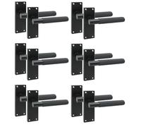 Golden Grace Victorian T-Bar Knurled Door Handle 120x40mm, 6 Pairs Matt