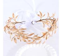 Golden Greek Laurel Crown, Women's Hair Band, Gold Headpiece, Bride, Headpiece with Leaf of the God Elf, Elf Hoop for Adult Queen, Renaissance, Halloween, Cosplay Outfit