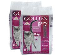 Golden Grey Master - Cat Litter with Silicate and Baby-Powder Scent- 2 x 14 = 28 Kg