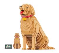 Golden Guard Dog Building Blocks Set for Adults, 3D Dog Animal Building Blocks Model, Creative Miniature Bricks Animal Building Kit, Office Home Decoration, Gifts for Adults and Teens, 2929 PCS
