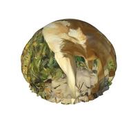 Golden Hair Walking Reusable shower cap - double-layer waterproof, elastic, environmentally friendly daily use shower cap