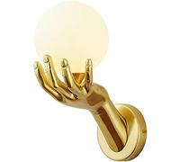 Golden Hand Glass Ball Wall Sconce Light, Creative Wall Mount Lamp, Living Room Bedroom Corridor Lighting Fixture Decorations