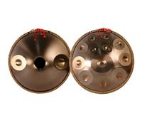 Golden Handpan Drum Percussion, 14 Notes 22 Inches “Gold Performer”, Have a Pure Voice and Soul Resonance, for Meditation Yoga Musical Education