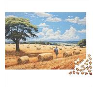 Golden Harvest Fields 1000 Piece Jigsaw Puzzle, 70x50cm/1000pcs, for Adults, Relaxing Indoor Activity, Evening Leisure And Time at Home