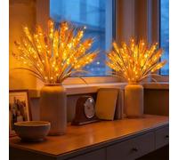 Golden Harvest Light,Wheat Stalks Decor Table Lamp,Battery Operated Flower Lamps,LED Rustic Autumn Centerpiece, Easter Thanksgiving Wedding Fall Harvest Home Decors(30Pcs,Only Wheat Light)