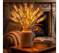 Golden Harvest Light,Wheat Stalks Decor Table Lamp, Battery Operated Flower Lamps, Rustic Farmhouse Accent Light for Seasonal Home Decor (1 Item)