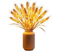 Golden Harvest Wheat Ear Lamp - Rustic Farmhouse Style, Warm White Dimming Glow, Decorative Night lamp | with Bedroom Living Room Use, Dining Table Accent, Mom Woman Birthday Present