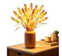 Golden Harvest Wheat Stalk Table Lamp - Warm White LED Rustic Accent Light | 38cm Farmhouse Bedside Lamp | Decorative Centrepiece for Bedroom Nightstand, Living Room, Dining Desk & Autumn Home Decor