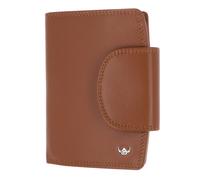 Golden Head Leather Purse Polo RFID Protect Kombischeintasche mit Riegel 1439 Cognac Brown