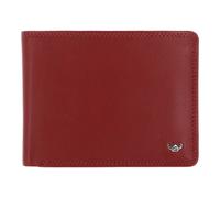 Golden Head Polo Wallet RFID protection Genuine Leather 12.5 cm red
