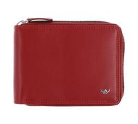 Golden Head Polo Wallet RFID protection Genuine Leather 12.5 cm red