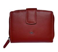 Golden Head Polo Wallet RFID protection Genuine Leather 12 cm red