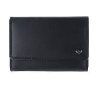 Golden Head Polo Wallet RFID protection Genuine Leather 14 cm black