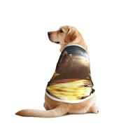 Golden Heavenly Light, Rose Background Dog Shirt Vest Dog Clothes- Breathable Cooling for Big Dogs, Sun Protection Comfort Wear for Golden Retriever, Husky, Alaska Outdoor Activities X-Large