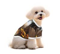 Golden Heavenly Light, Rose Background Dog T-Shirt Clothes Apparel Puppy Vest Pet and Elastic Tank Top Clothing, Dogs Cats Pullovers Cute Breathable Soft Medium