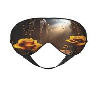 Golden Heavenly Light, Rose Background Soft Eye Mask for Sleeping - Ideal for Women Men and Travel, Comfortable & Adjustable, Perfect for Indoor/Outdoor Use