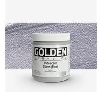 Golden : Heavy Body : Acrylic Paint : 237ml (8oz): Silver Fine Iridescent