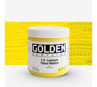 Golden : Heavy Body : Acrylic Paint : 473ml (16oz) : Pure Cadmium Yellow Medium