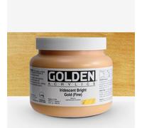 Golden : Heavy Body : Acrylic Paint : 946ml : Bright Gold Fine Iridescent : Please allow an extra week for delivery