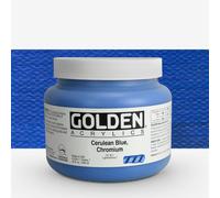 Golden : Heavy Body : Acrylic Paint : 946ml : Cerulean Blue Chromium : Please allow an extra week for delivery
