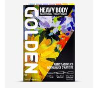Golden Artist Colors, Heavy Body Acrylics, 10-Color Traditional Set, 0000947-0