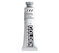 GOLDEN Heavy Body Acrylics, Interference Orange (FINE), 59 ml Tube, Professional Acrylic Paint, Transparent