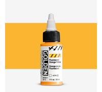 Golden : High Flow : Acrylic Paint : 30ml (1oz): Fluorescent Orange-Yellow : S5