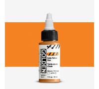 GOLDEN High Flow Acrylics, India Yellow Hue, 1 fl. oz. / 30 ml Bottle