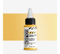 Golden : High Flow : Acrylic Paint : 30ml (1oz): Iridescent Bright Gold (Fine) : S7