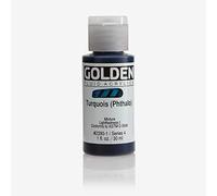 Golden : High Flow : Acrylic Paint : 30ml : Turquoise (Phthalo ) : S4