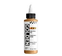 GOLDEN High Flow Acrylics, India Yellow Hue, 4 fl. oz. / 118 ml Bottle