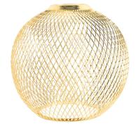 Golden Hollow Iron Globe Lamp Shade for Hanging Lights, 42mm | Metal Mesh Construction, Open Heat Dissipation, Retro Industrial Style, Indoor DIY Lighting Projects