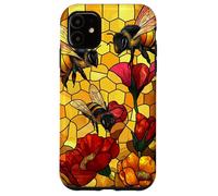 Golden Honey Bees and Poppy Design Case for iPhone 11
