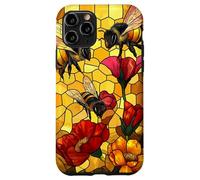 Golden Honey Bees and Poppy Design Case for iPhone 11 Pro
