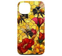 Golden Honey Bees and Poppy Design Case for iPhone 13
