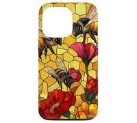 Golden Honey Bees and Poppy Design Case for iPhone 13 Pro